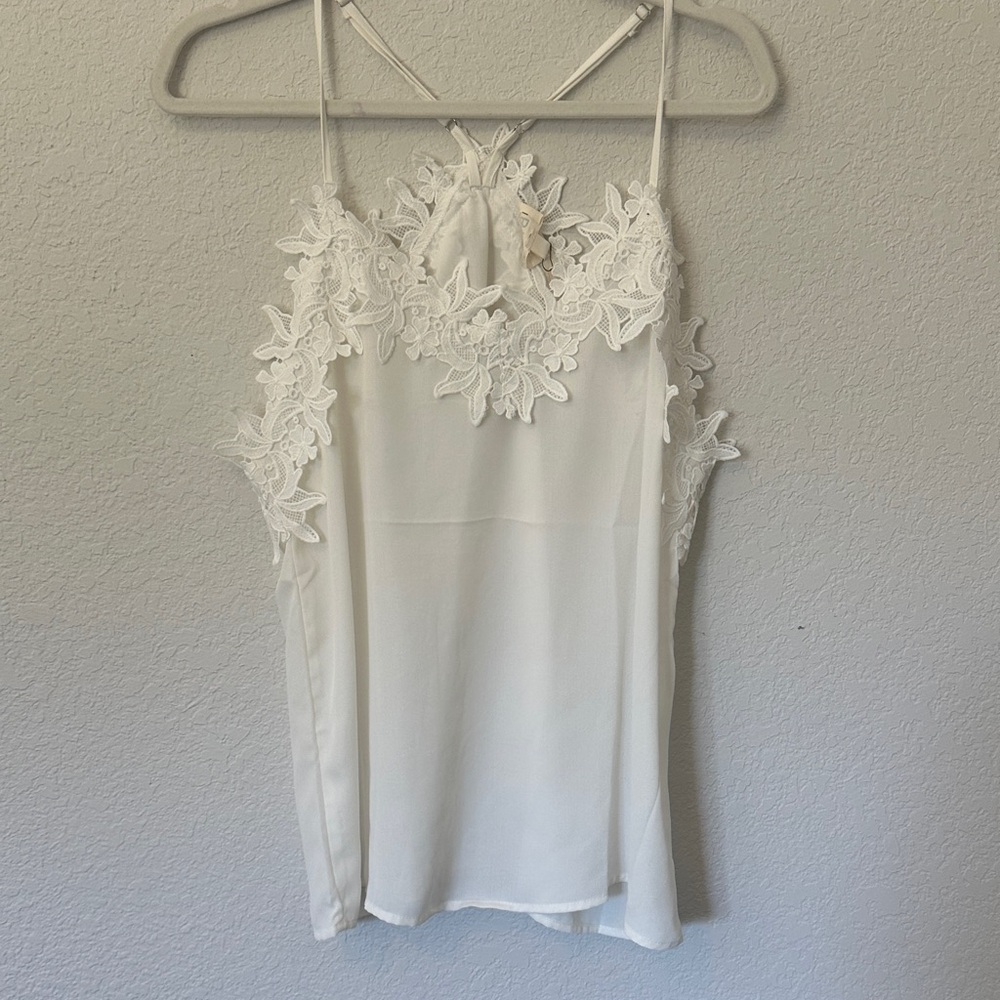 BiBi White Lace Camisole Top